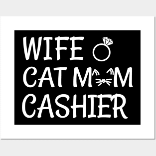 wife cat mom cashier Posters and Art